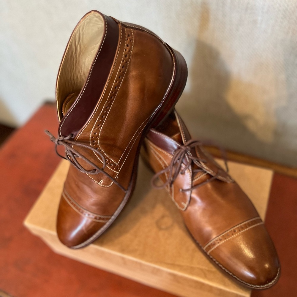 Johnston & Murphy Garner Cap Toe Boot Size 9M